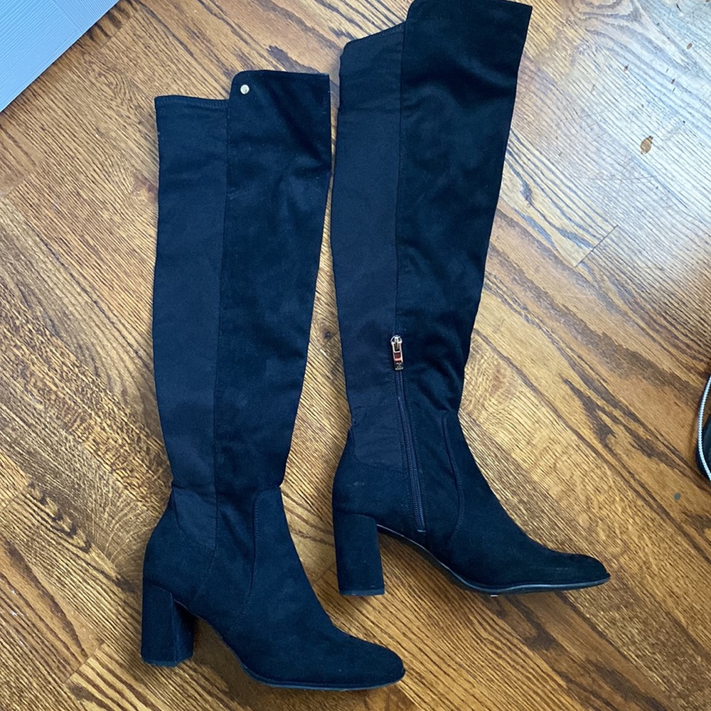 Liz Claiborne over the knee black boots